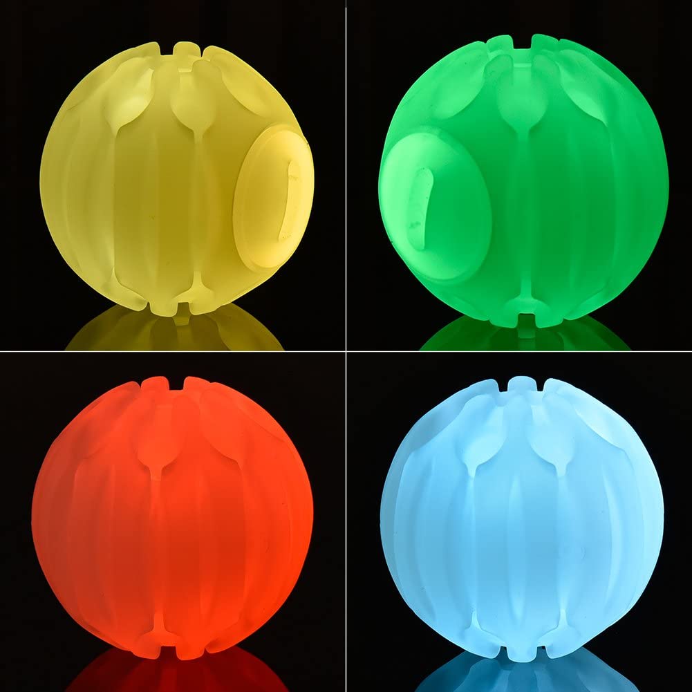  Juguetes de pelota de perro con luz LED para rebotar y brillar juguetes interactivos para perros, gatos, juegos nocturnos 