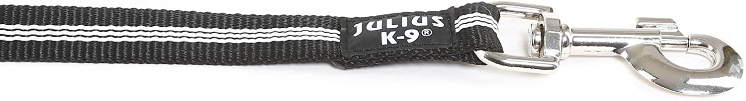  Julius-K9 216-NL-2S Correa Tubular de IDC con Asa, 2 M x 19 mm, Negro 
