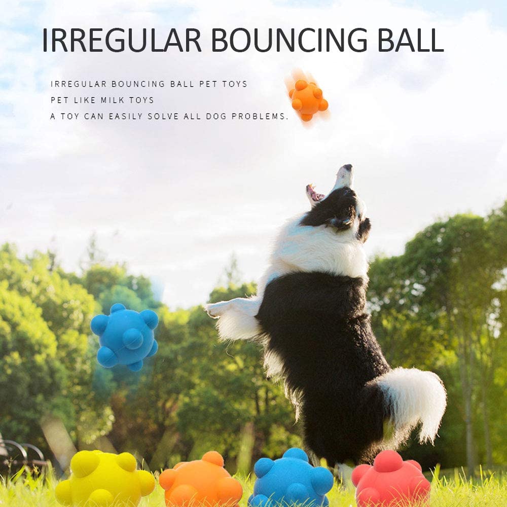 KEKEDA Pelotas de Pinball de Goma para Perros Juguete de Rebote de Bola de activación de Salto para Mascotas 