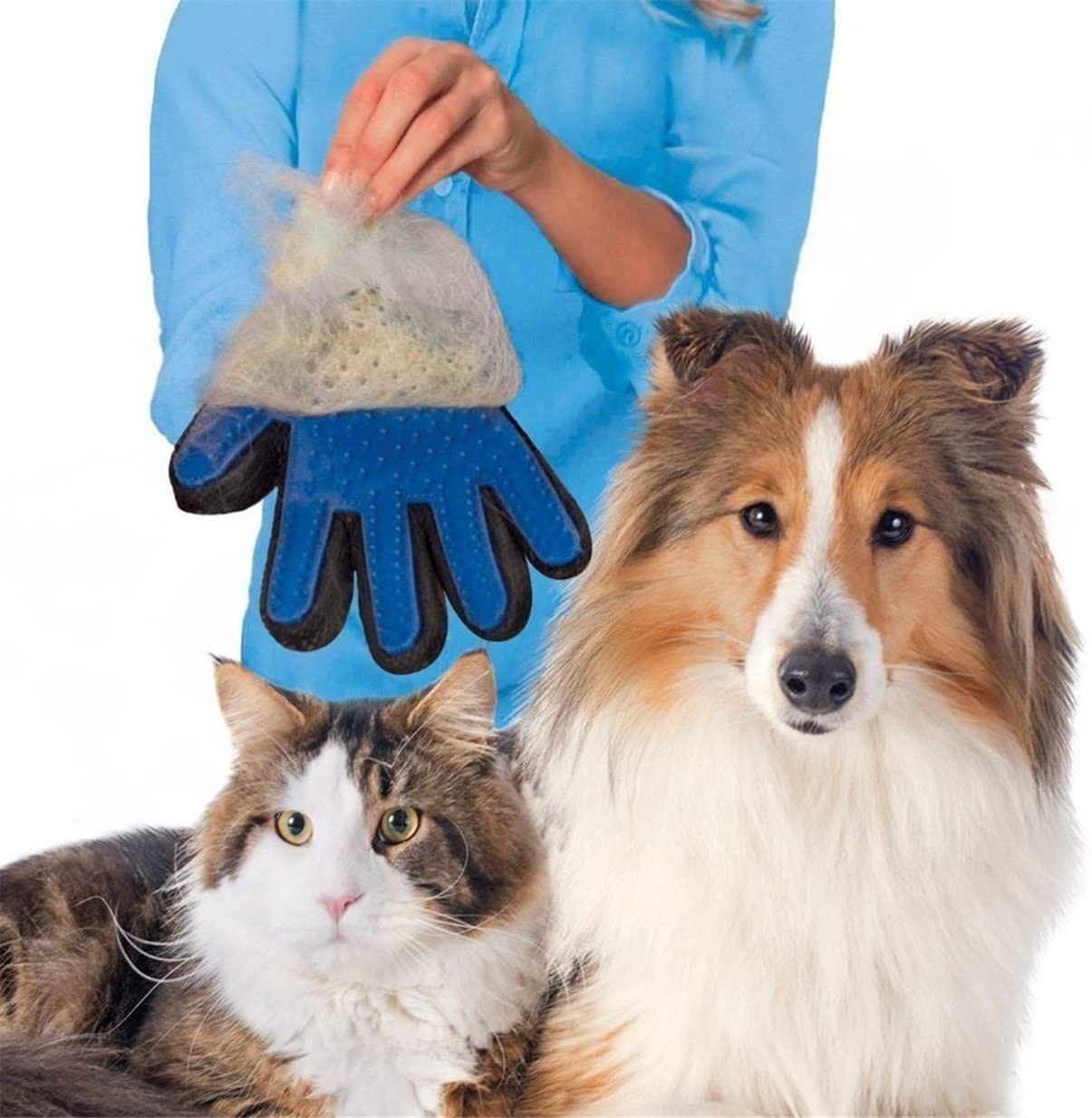  Lalang - Cepillo de Limpieza mágico para Mascotas, Color Azul 