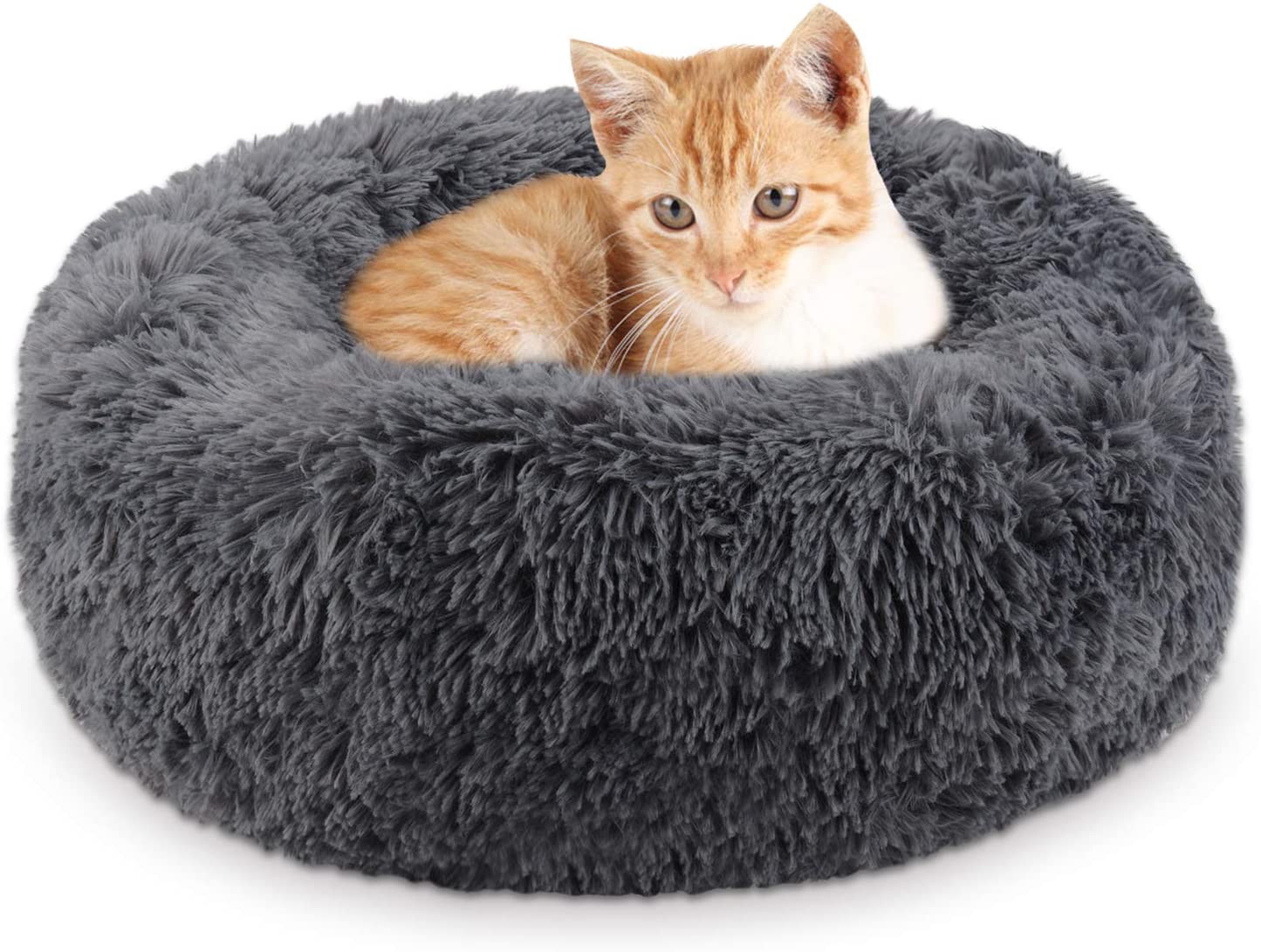  Legendog Cama para Gatos, Cama para Mascotas Suave y cálida/Cama para Dormir para Gatos/Camas para Mascotas para Gatos Gatitos para Dormir (Dark Grey) 