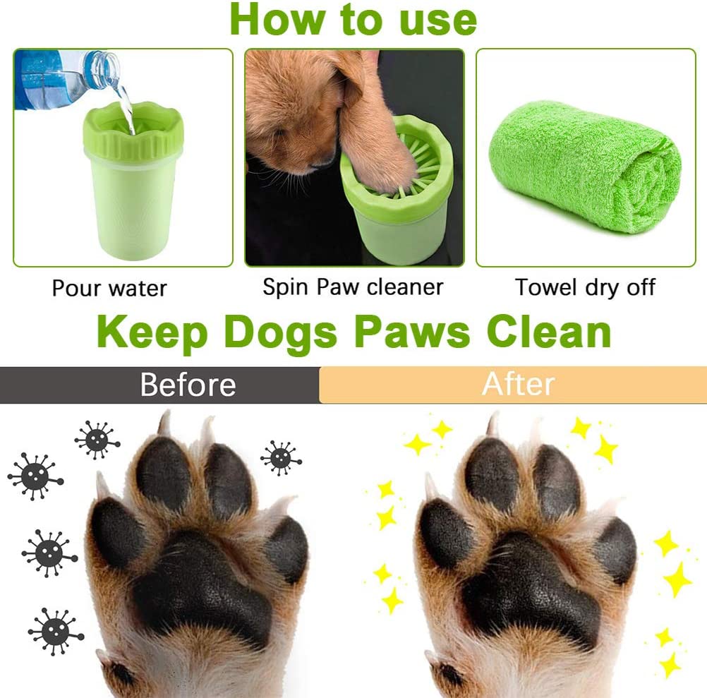  Limpiador de Huellas de Perro,Limpiador de Patas de Perro,Lavadora de pies de Perro,Taza de Limpieza para Mascotas,Limpiador de Patas para Perro Gato,Taza de pie para Mascotas 