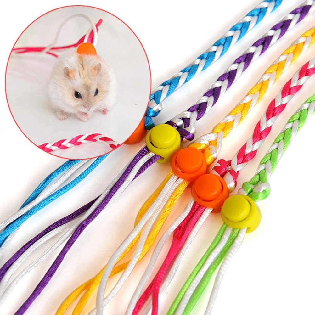  Mayyou Pequeña Correa para Mascotas, pequeño Animal Leash Plomo arnés de la Cuerda hámster Rata ratón Ajustable Cuerda 