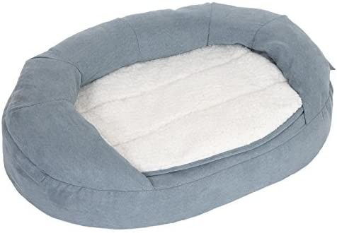  Memory Foam Dog Bed Gris de Perro Cama, y Transpirable Cama ortopédica de Espuma con Funda extraíble y Lavable. – Ideal para Perros o Perros Deportivos de Edad 