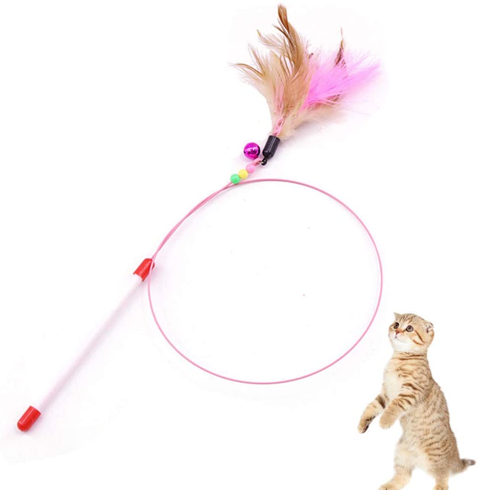  NingTeng Interactivo eléctrico giratorio de mariposa de flores de acero alambre gato teaser mosca de caza de juguete para mascotas 