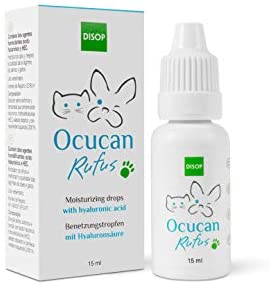  Ocucan Gotas Hidratantes Para Ojos de Perros y Gatos. Gotas Humectantes con Ácido Hialurónico - 15 ml 