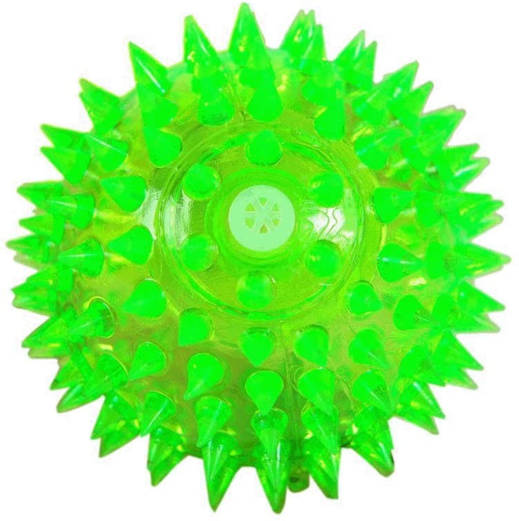  Pack de 6 bolas luminosas elásticas, con Sonido, para Perro, 6,35 cm 