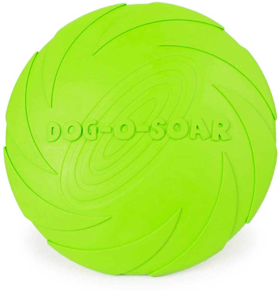  Payxuan Disco Volador para Perro de Goma,Verde Ø 18cm 