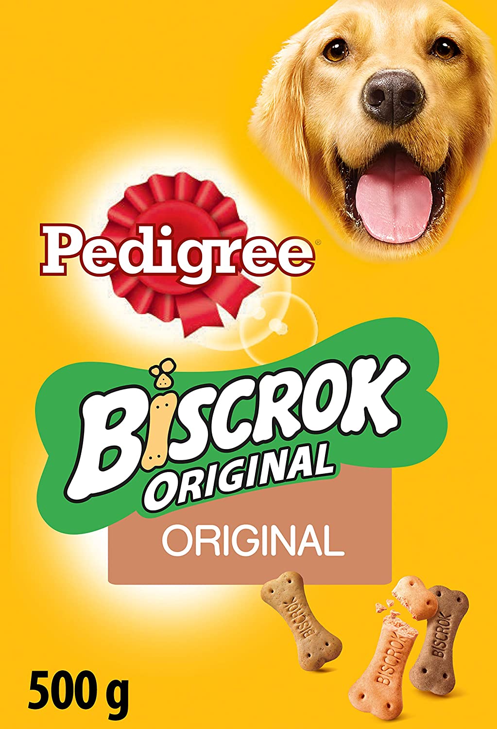  PEDIGREE Galletas Biscrock para mimar a tu Perro, 500 g (Pack de 12) 