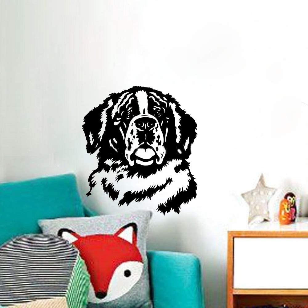  pegatina de pared cabeza de perro de terranova para la sala de estar de la tienda de mascotas 