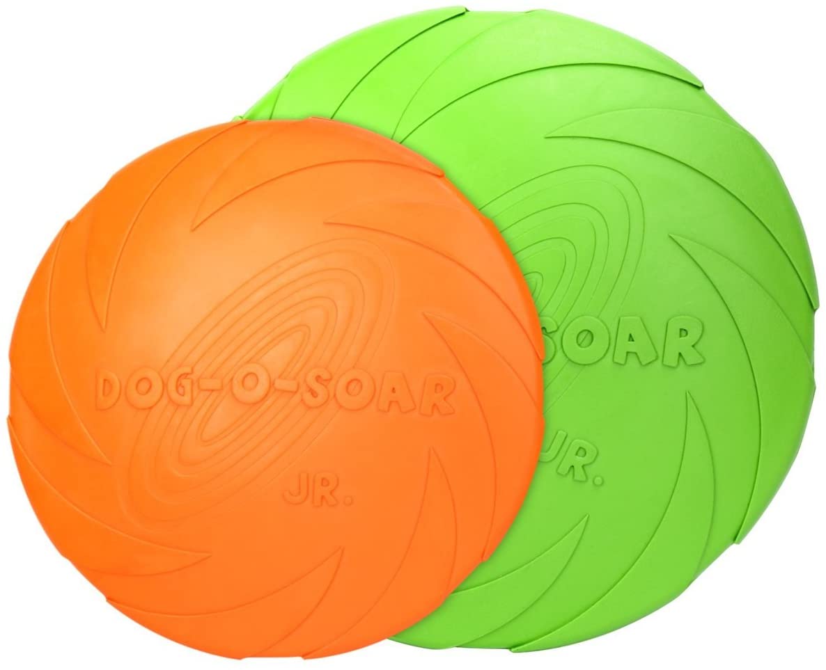  PETCUTE Frisbee Perros Volar Discos Juguete para Perros interactivos Frisbee 2 Piezas ø 18 cm 