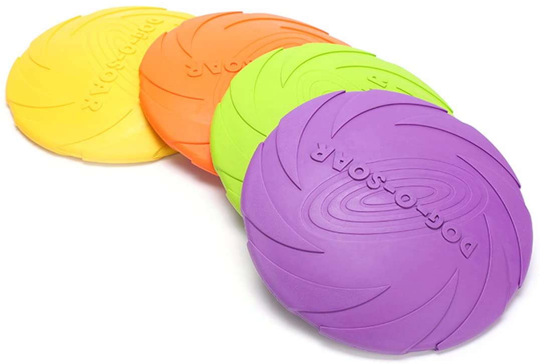  PETCUTE Frisbee Perros Volar Discos Juguete para Perros interactivos Frisbee 2 Piezas ø 18 cm 