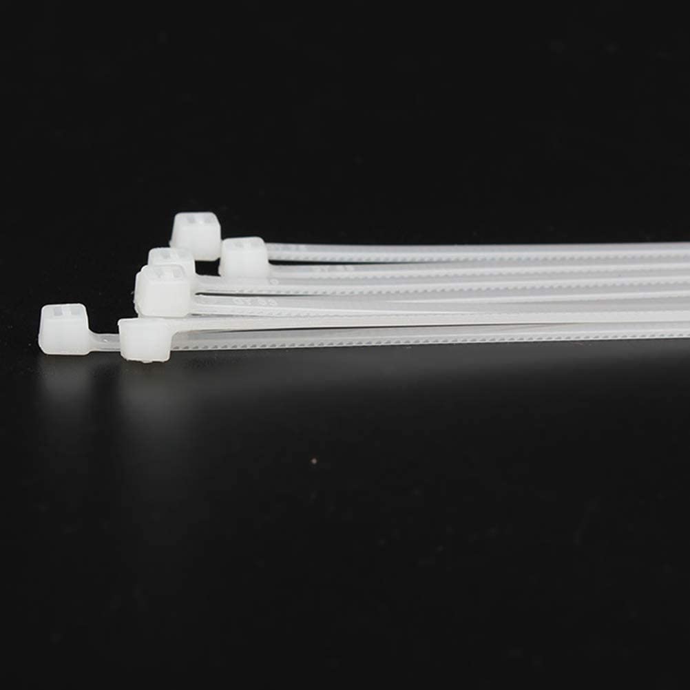  POPETPOP Sujetadores de Cable Flexibles de plástico de Nylon de 10 Piezas Sujeciones con Cierre automático para el Tanque de Peces (Blanco) 