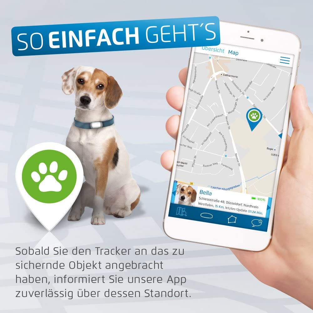  Prothelis - Rastreador GPS (Dispositivo de localización) para la localización de Animales, Personas, Maletas, etc. 