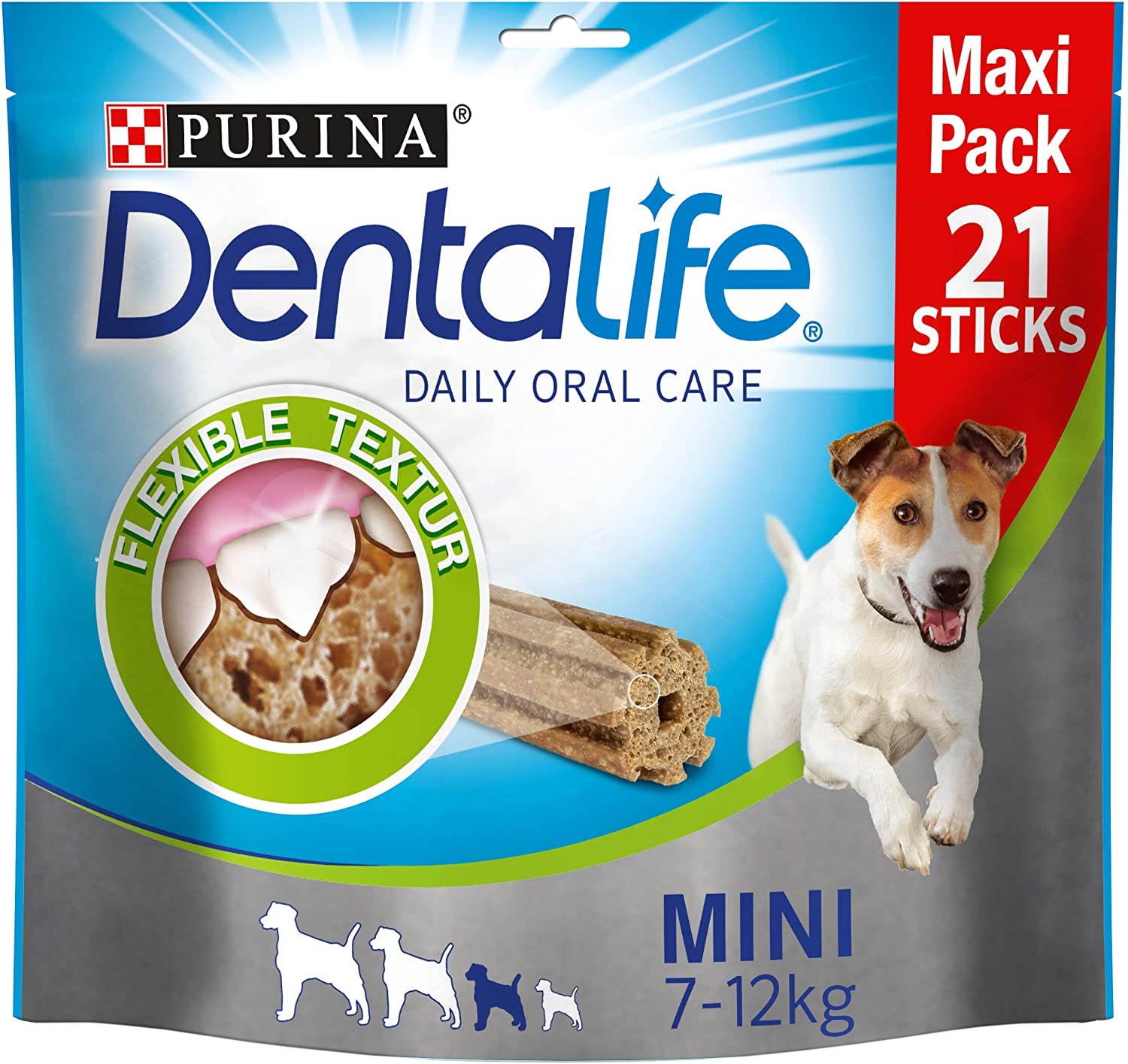  Purina DentaLife - Aperitivos de cuidado dental diario para perros, Pack of 4 x 350gr 
