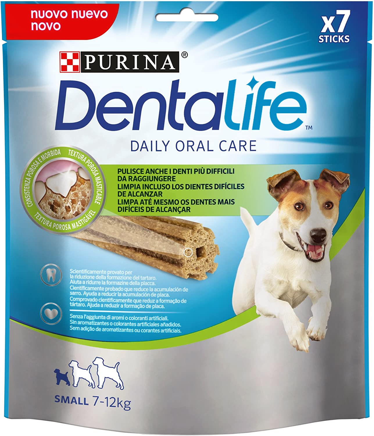  Purina Dentalife golosina dental para Perro Pequeño, 5 paquetes de 7 sticks, 5x115g 