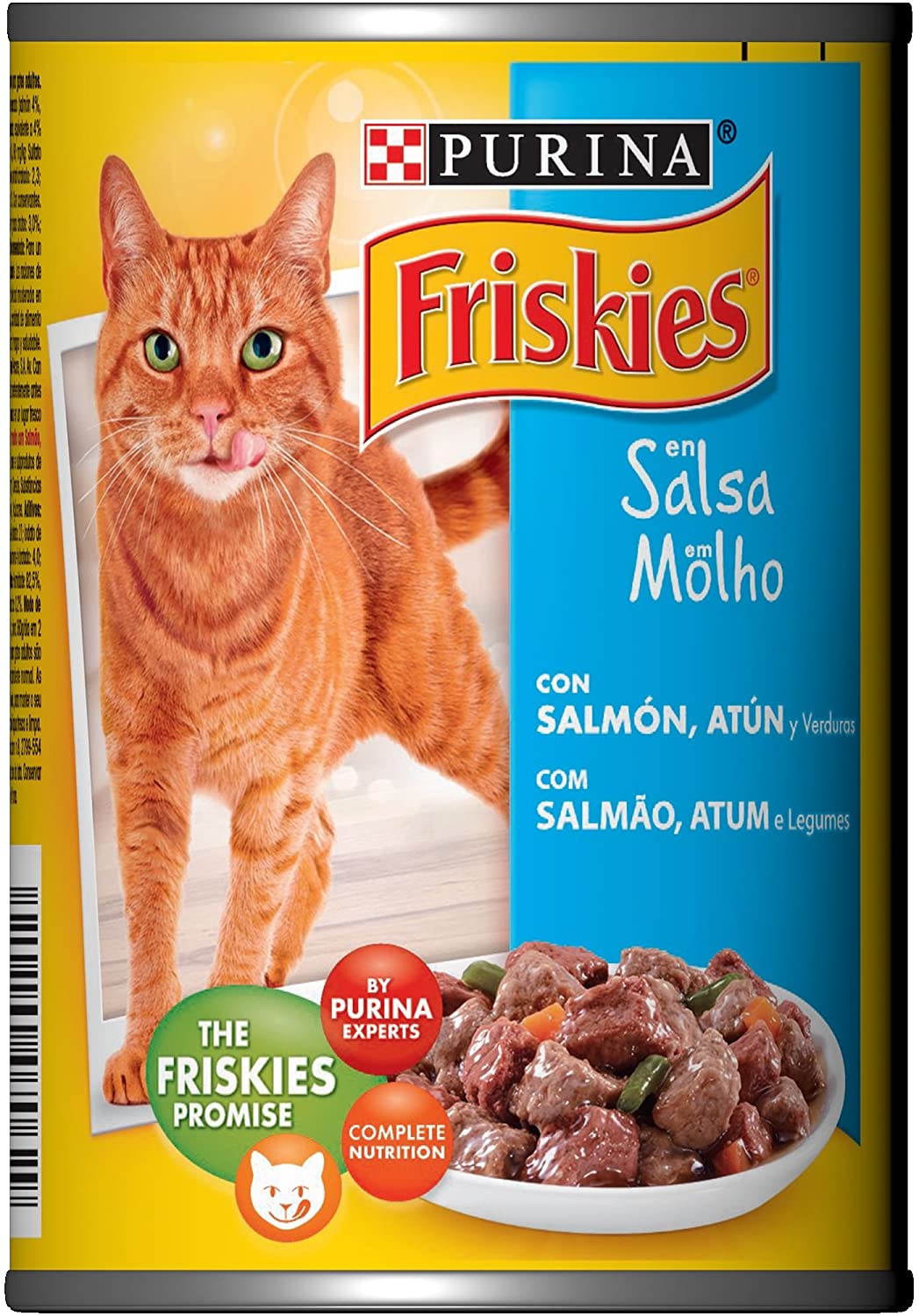  Purina Friskies en Salsa comida para gato Adulto con Salmón y Atún 24 x 400 g 