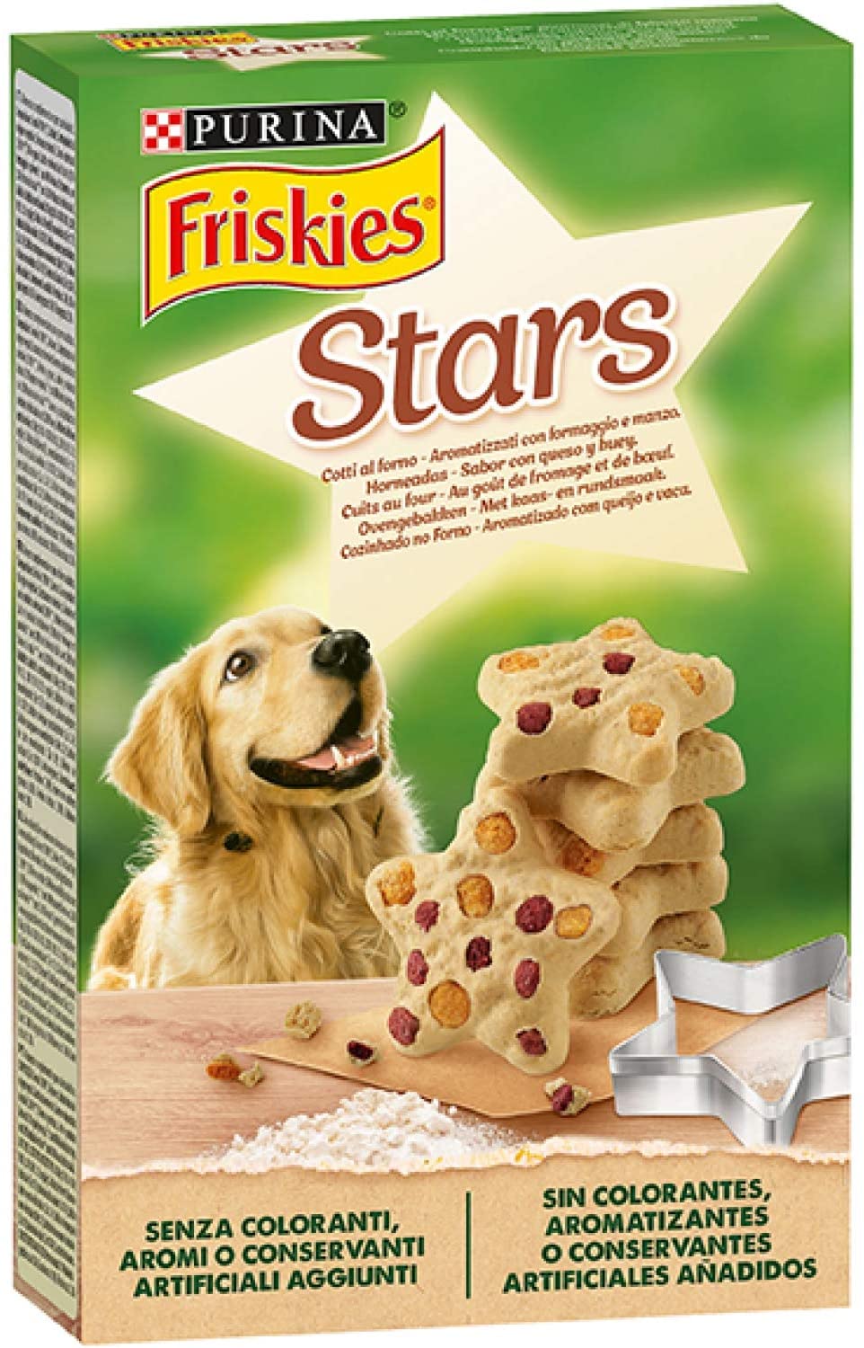  Purina Friskies Stars Galletas de perro con queso y ternera, 320 gr 