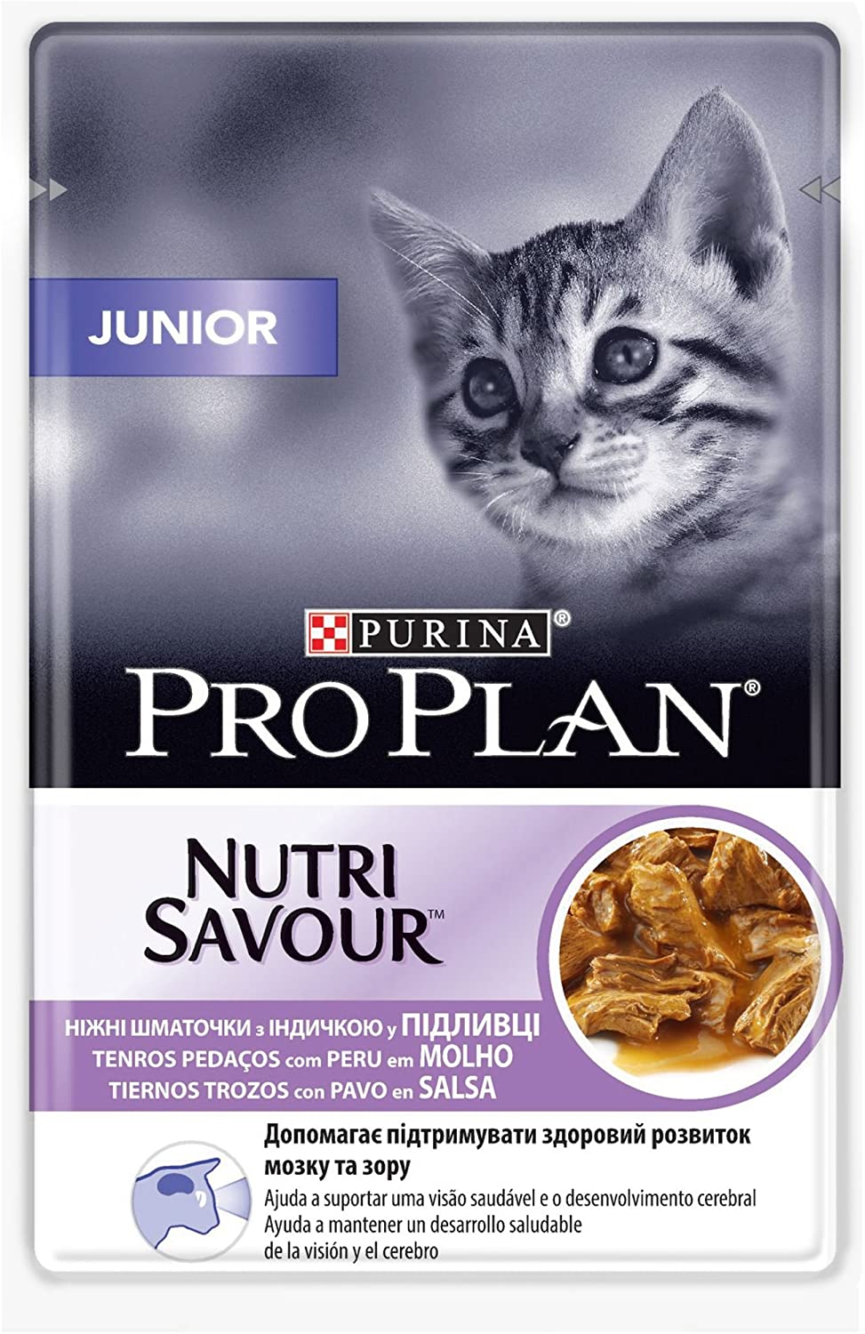  Purina ProPlan en Salsa Comida para gato Junior, bebe, gatito con Pavo 24 x 85 g 