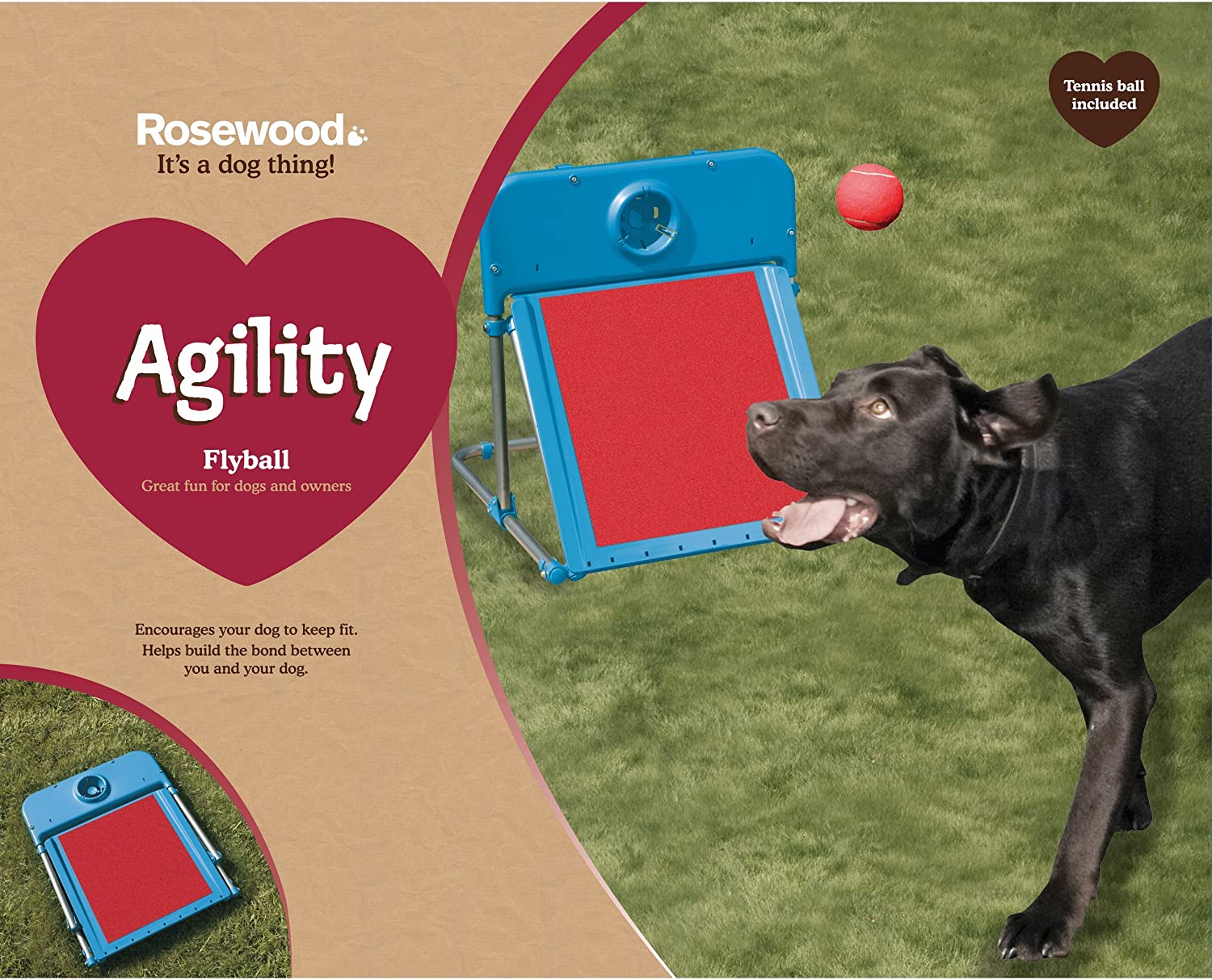  Rosewood - Pelota de Flyball de Agilidad para Perro 