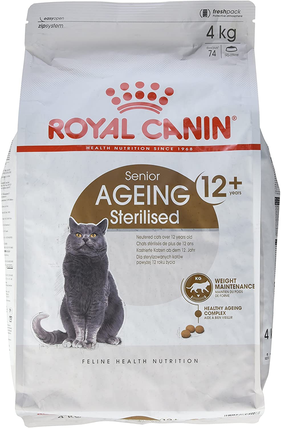  Royal Canin Comida para gatos Sterilised +12 4 Kg 