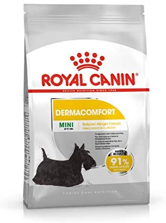  ROYAL CANIN Mini Dermacomfort Pienso para Perros de Razas Pequeñas Prevención Problemas de Piel (Picores, Irritaciones.) - Saco de 1kg 