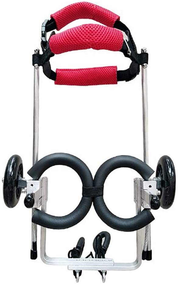  Silla de ruedas para mascotas, silla de ruedas ajustable, para la reparación de piernas traseras de perros y gatos con discapacidad, con un peso de 3 a 5 libras, soporte de la pata trasera para silla 