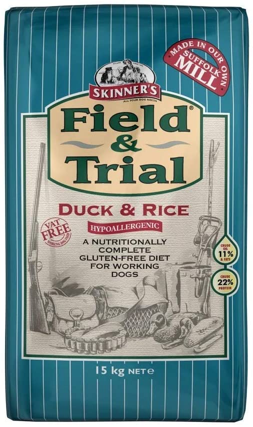  Skinners Field & Trial Alimento completo seco para perros adultos Pato y arroz, 15 kg 