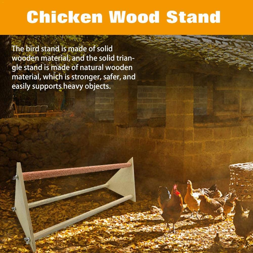  Soporte de madera hecho a mano para gallinas y pájaros, perca de pollo, juguete para pájaros de tamaño mediano y grande 