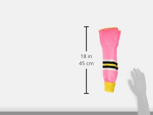  sourcingmap – Acanalado Dobladillo Mascota de Punto de Cuello Alto Vestido de Jersey, Grandes, Amarillo/Rosa 