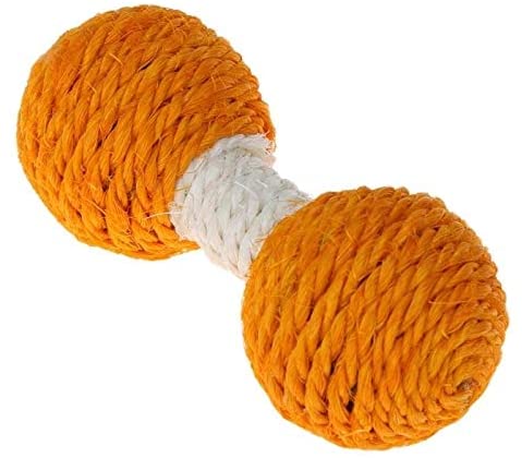  Suministros QYGGGPet Artículos for Mascotas 3 PCS Gatito Ingenio Juego Chew arañazos Captura de sisal Bola Mascotas Mancuernas interactivos de formación Juguetes (Naranja) (Color : Orange) 