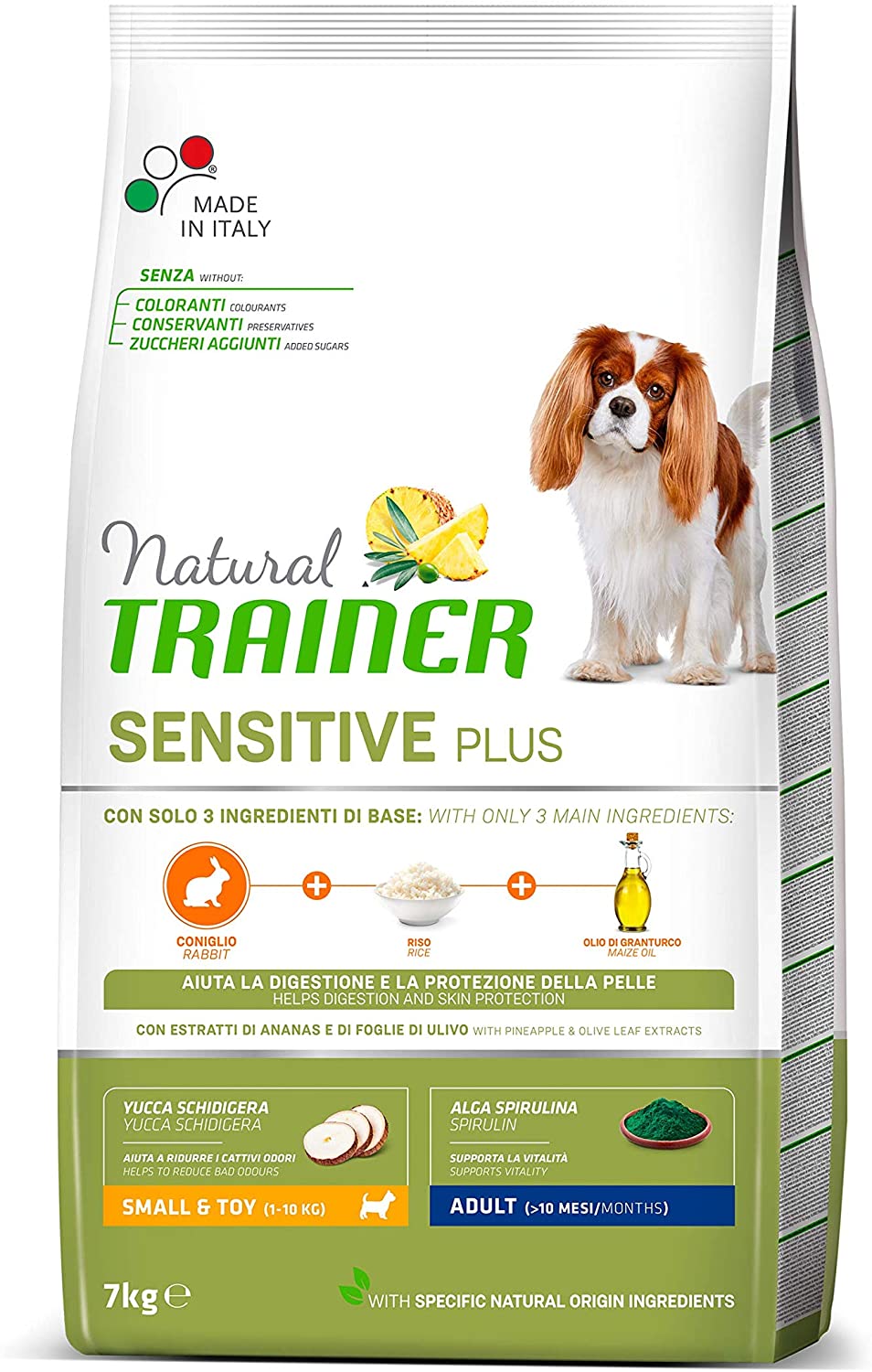  Trainer Sensitive No Grain SmallToy Adult con Conejo, piseles, Aceite, 7000 g 