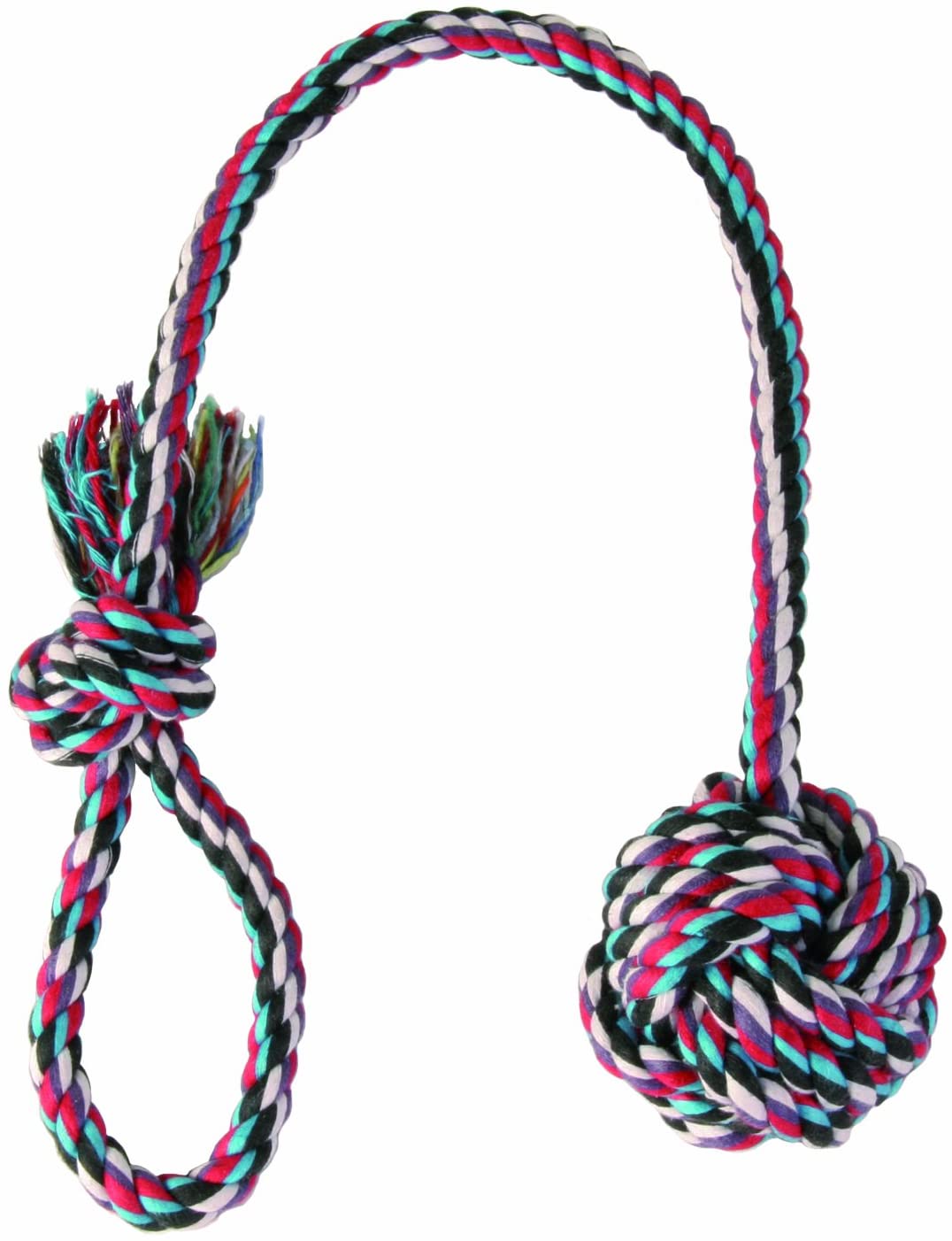  Trixie Cuerda de Juego con Bola, ø7 cm, 50 cm 