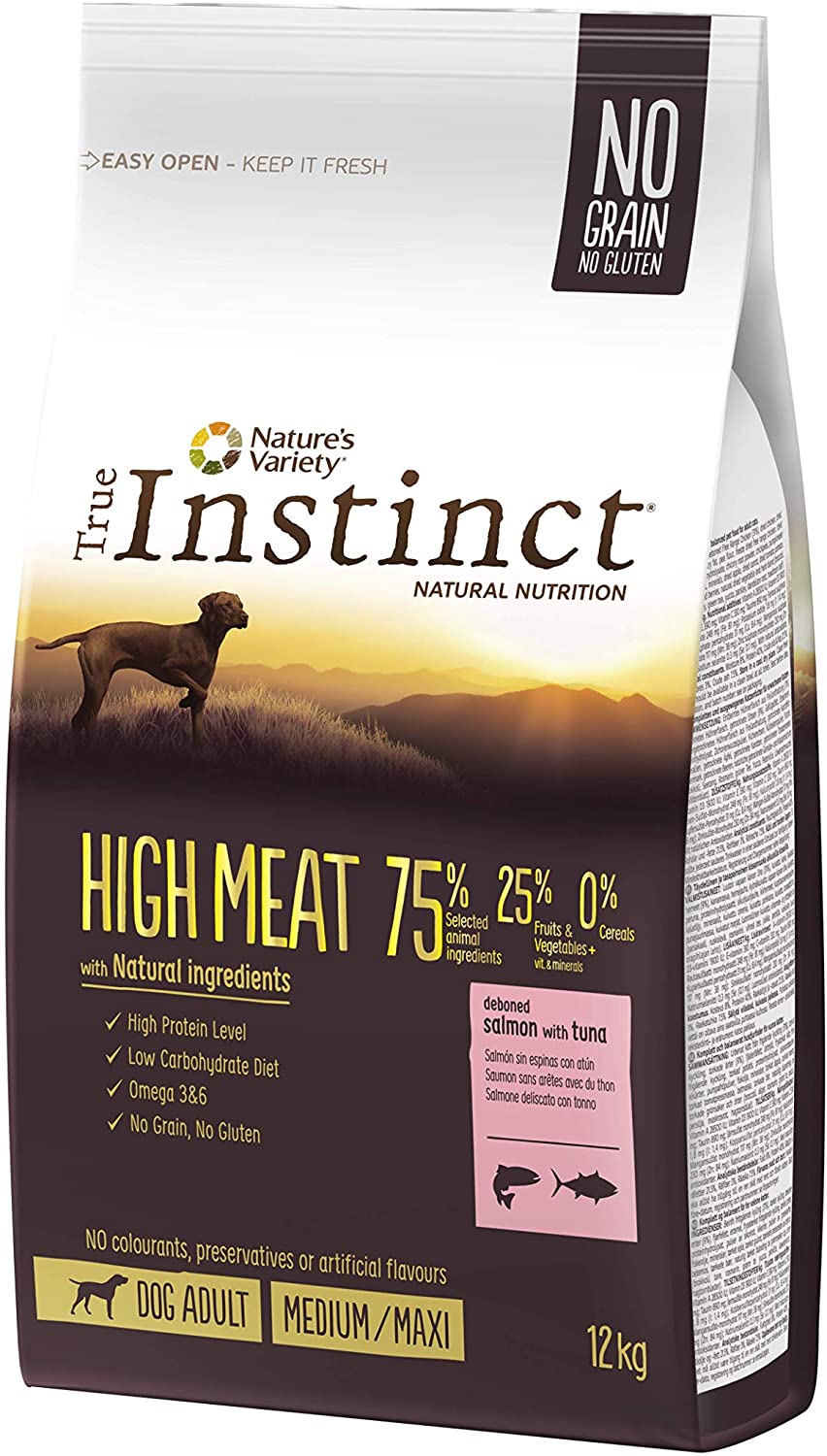  True Instinct High Meat Pienso para Perros Medium Adult con Salmón - 12000 gr 