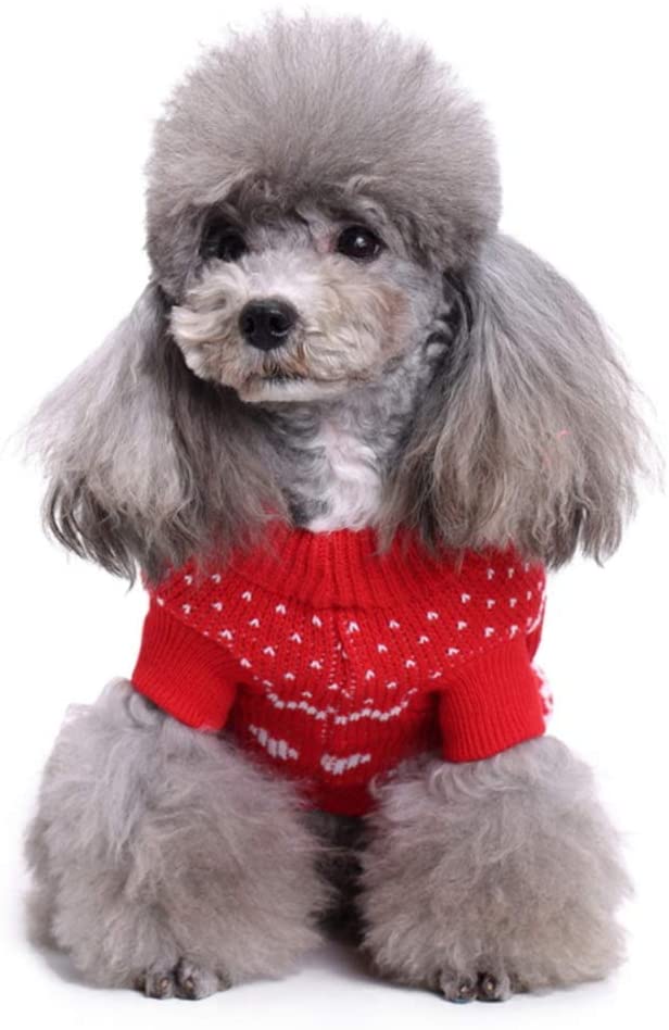  TUOTANG Ropa para Perros Disfraz de Navidad Suéter de Copo de Nieve Ropa para Mascotas de Halloween Jersey de Alce,Color 8,XXL 