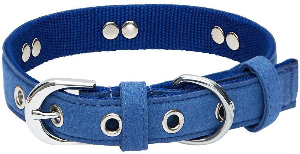  Umi. by Amazon - Designer - Collar para perros con adorable estampado de huesos y hebilla metálica S, cuello 23-32 cm (azul oscuro) 