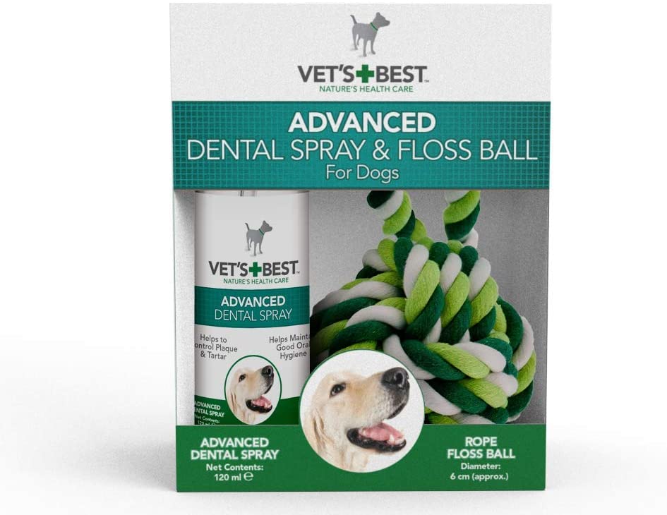  Vet's Best Spray Dental Avanzado Y Bola para Perros - 14Ml 