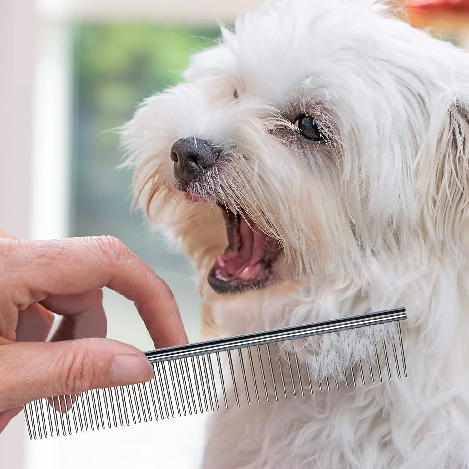  VinTeam Cepillo para Perros Gatos Peine de Limpieza para Mascotas Kit de Kerramientas de Peine Acero Inoxidable para Perros Gatos Conejos 