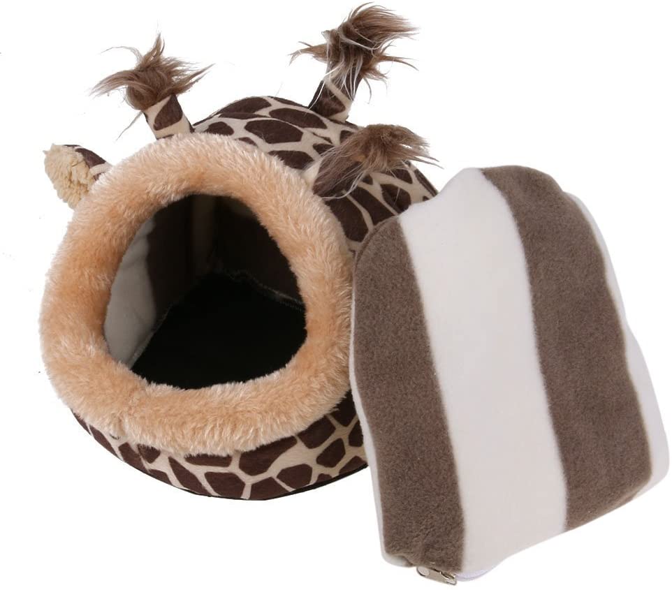  Winterworm - Cama de felpa suave para mascotas con almohadilla extraíble para hámster, erizo, cobaya y gato recién nacido 