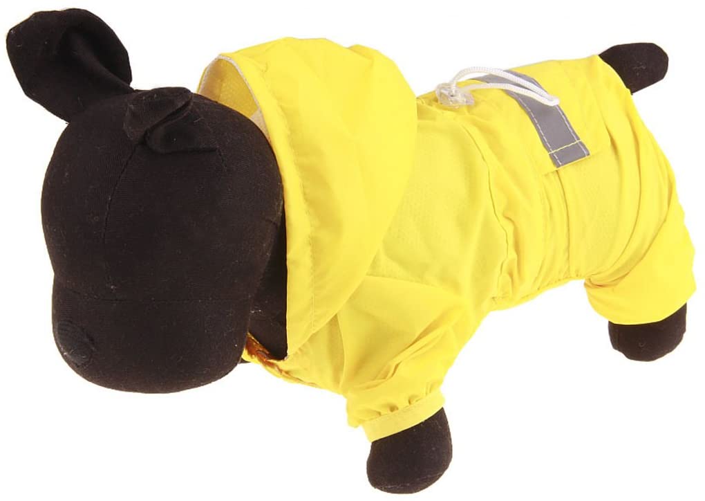  Xiaoyu chaqueta impermeable para perro de mascota con chubasquero impermeable y tiras reflectantes de seguridad ajustables para perro, rojo, XS 