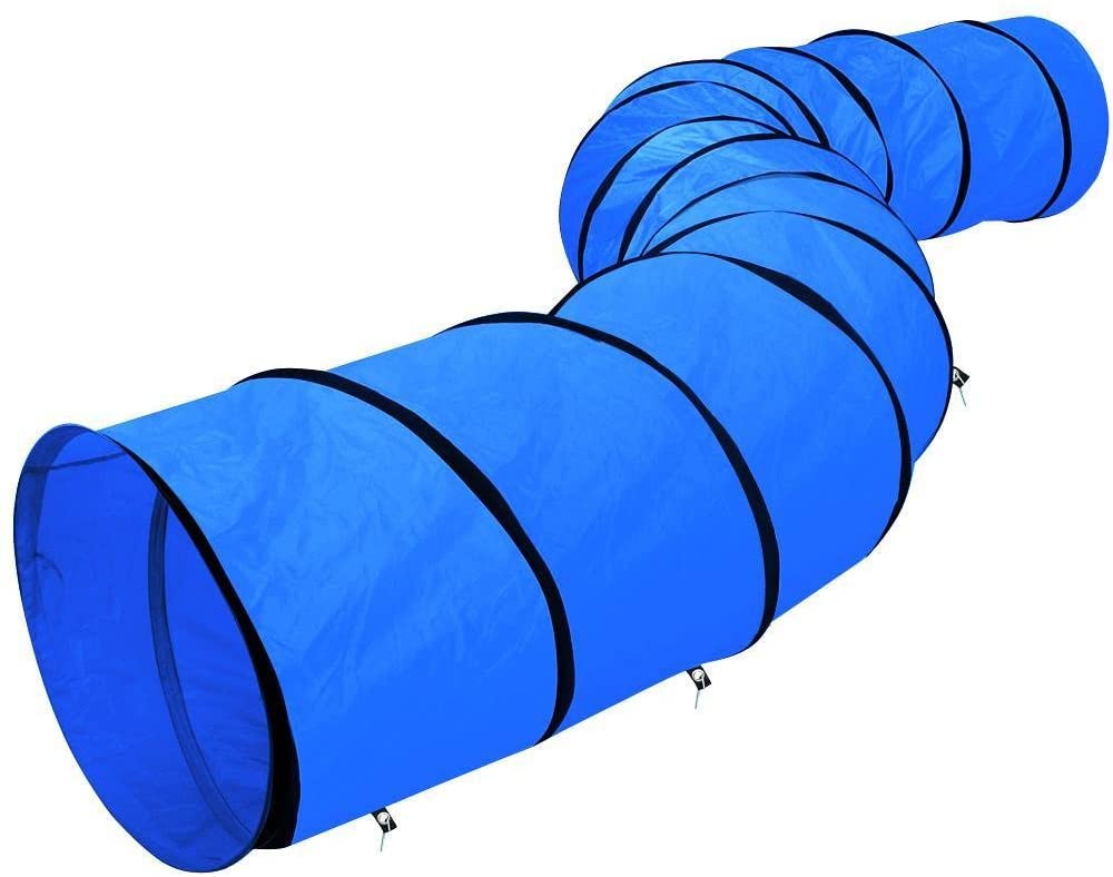  Yaheetech Túnel de Agilidad Ejecicio para Mascotas Perros 546 cm Plegable Diámetro 60 cm Azul 