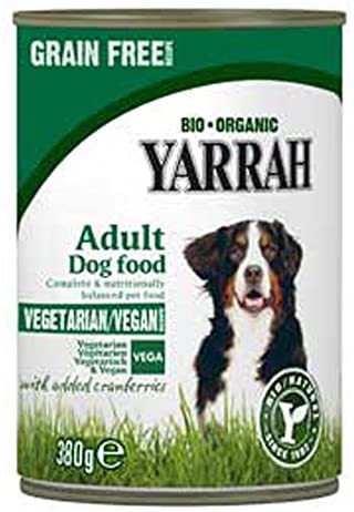  Yarrah 288er-SET Vega, Getreidefrei con Cranberries 380g Veganes Bio Hundefutter 