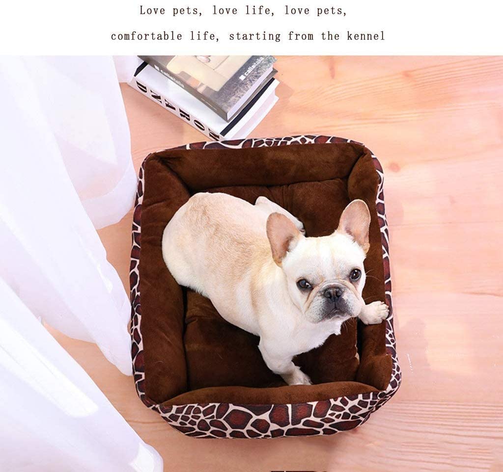  YLCJ Kennel Puppy Nest Cama para Perro Large Pet Premium Plush Ortopédica Memory Foam Antideslizante Parte Inferior Lavable Cuatro Estaciones Disponibles (Estilo: Enrejado) 