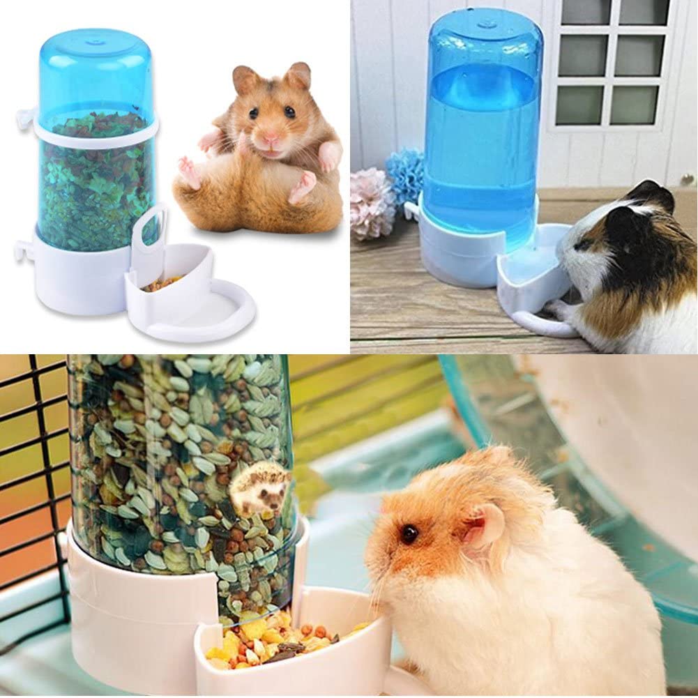  Yuccer Hámster Botella de Agua, Comedero Automático de Alimentos para Mascotas, Cobayas, Hurones, Conejos and Pájaro (2 Pack) 