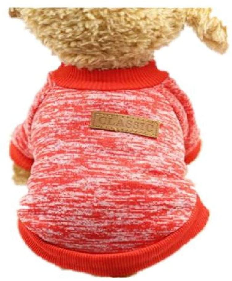  YUESJX Ropa para Mascotas Suave Ropa para Perros pequeños Invierno Abrigo clásico Jersey Polar Colores suéter de Navidad 