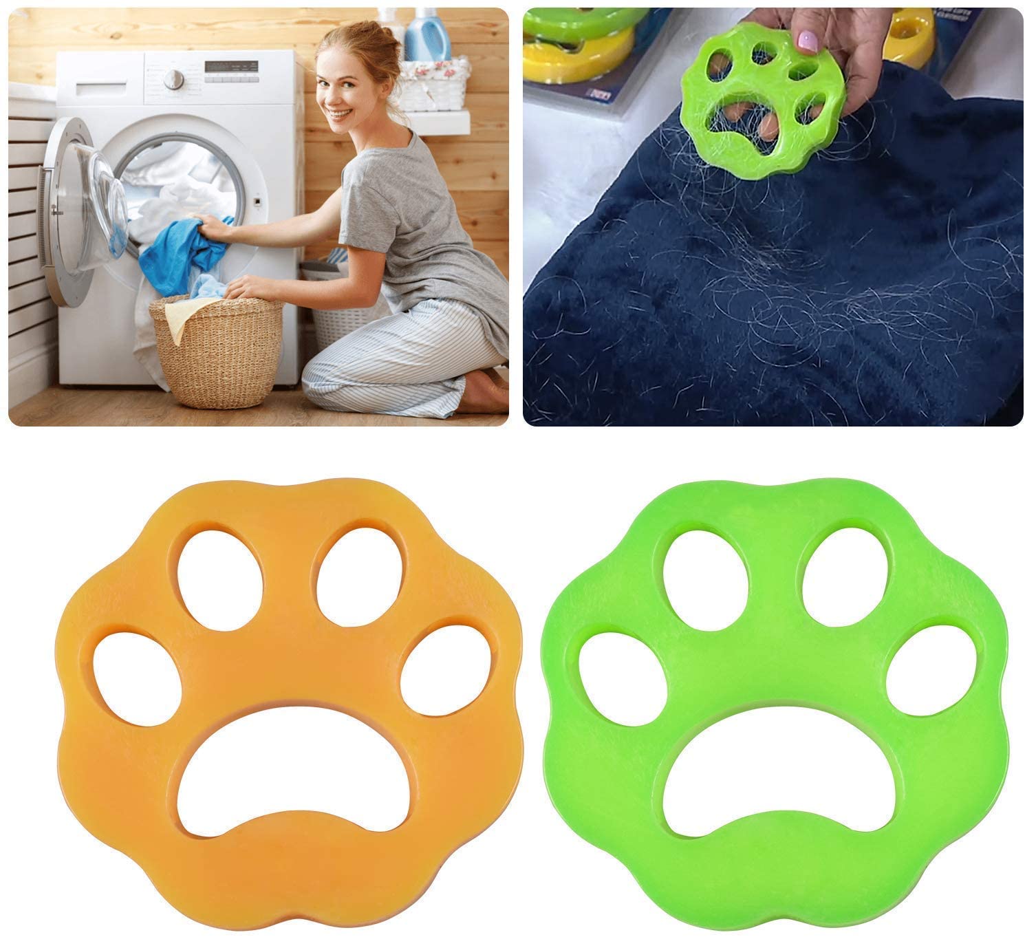  Zhybca - Eliminador de pelo de mascotas para lavandería, lavadora, recogedor de pelo de mascotas, removedor de pelo de mascotas para ropa/ropa de cama, bola de limpieza reutilizable 2020 Limpiador. 