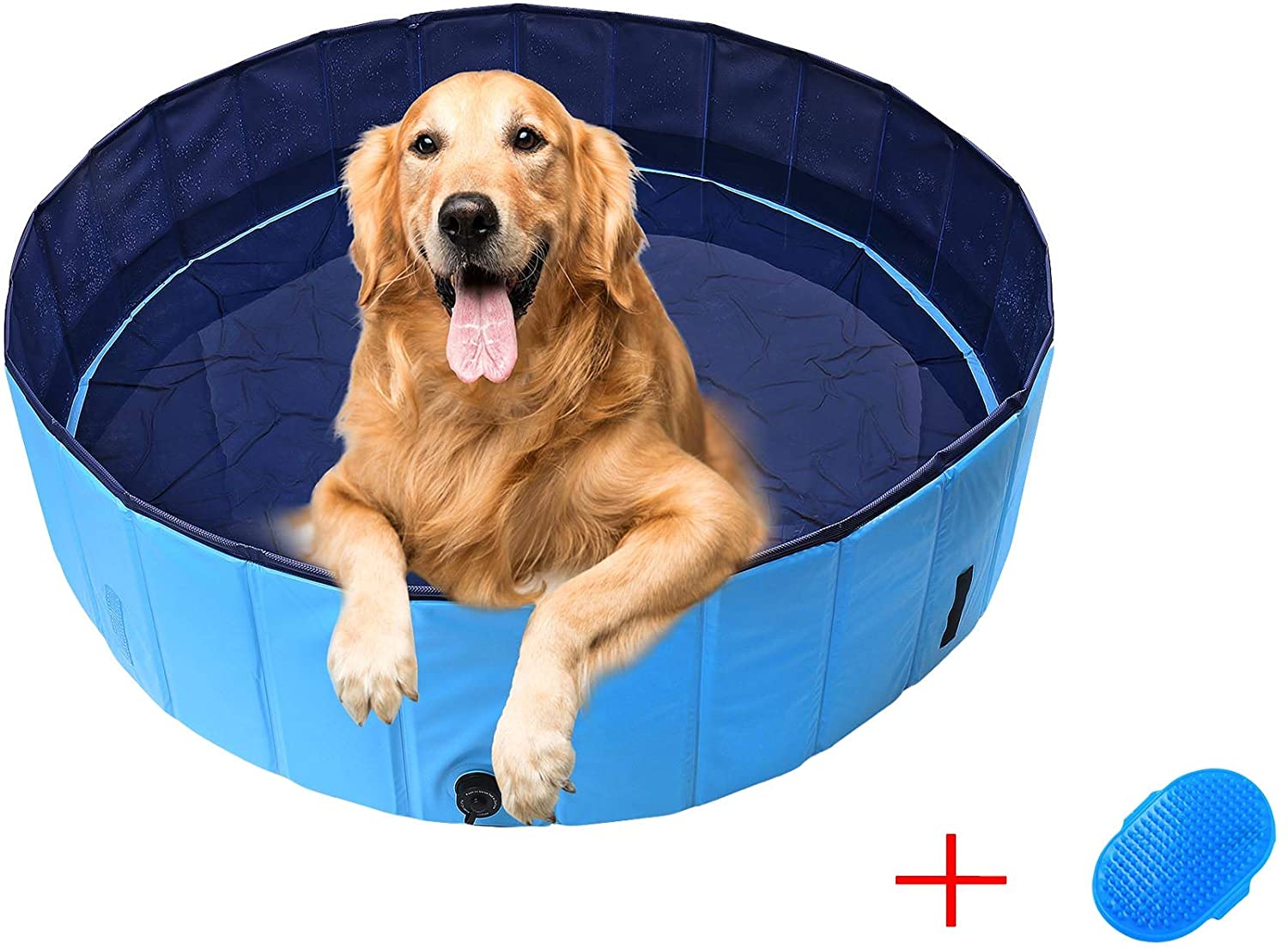  120x30cm Piscina de Baño Ducha Plegable para Mascota Bañera Portátil Perro/Gato Animales Azul Perros Diametro 120cm y Altura 30cm Natacion Mascotas 