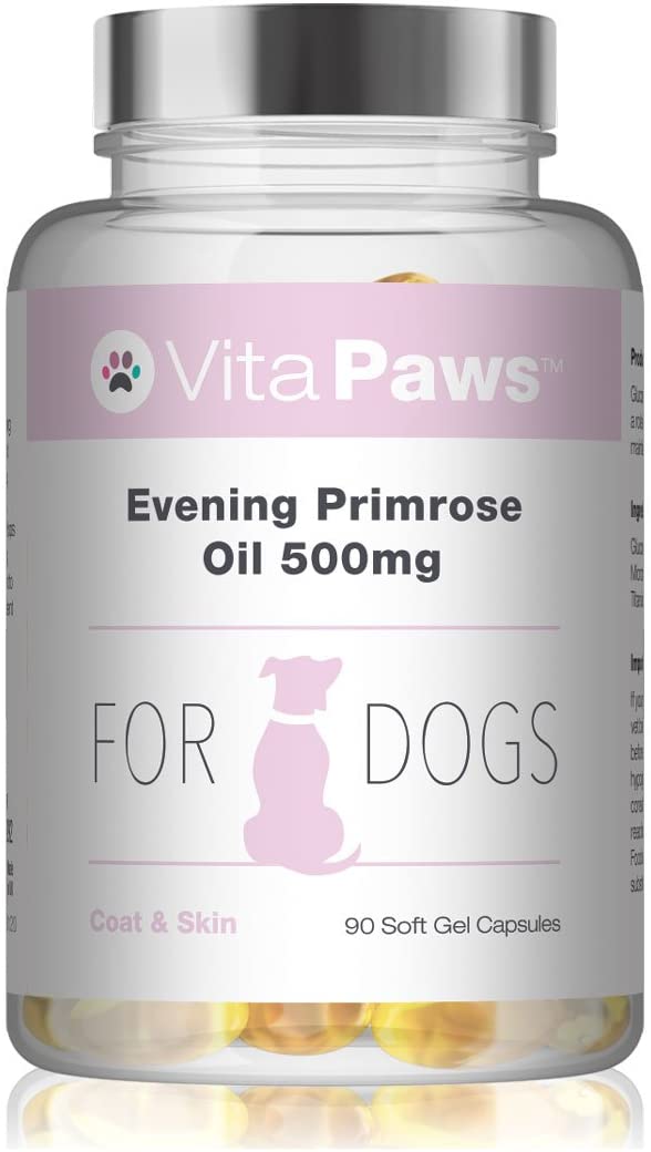  Aceite de Onagra 500mg para Perros - 90 Perlas - VitaPaws 