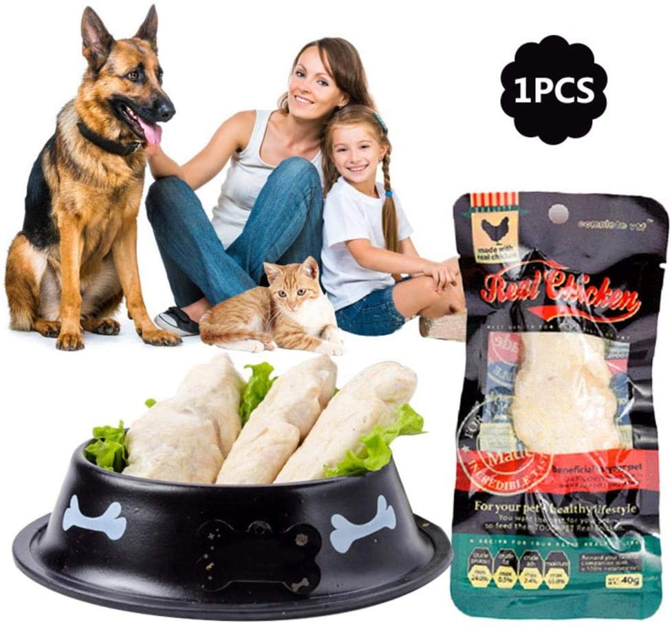  Adminitto88 – 1 mascota tratada pollo cocido, festividades naturales y orgánicas bajo en calorías, comida para perros gatos, comida para animales Useful 