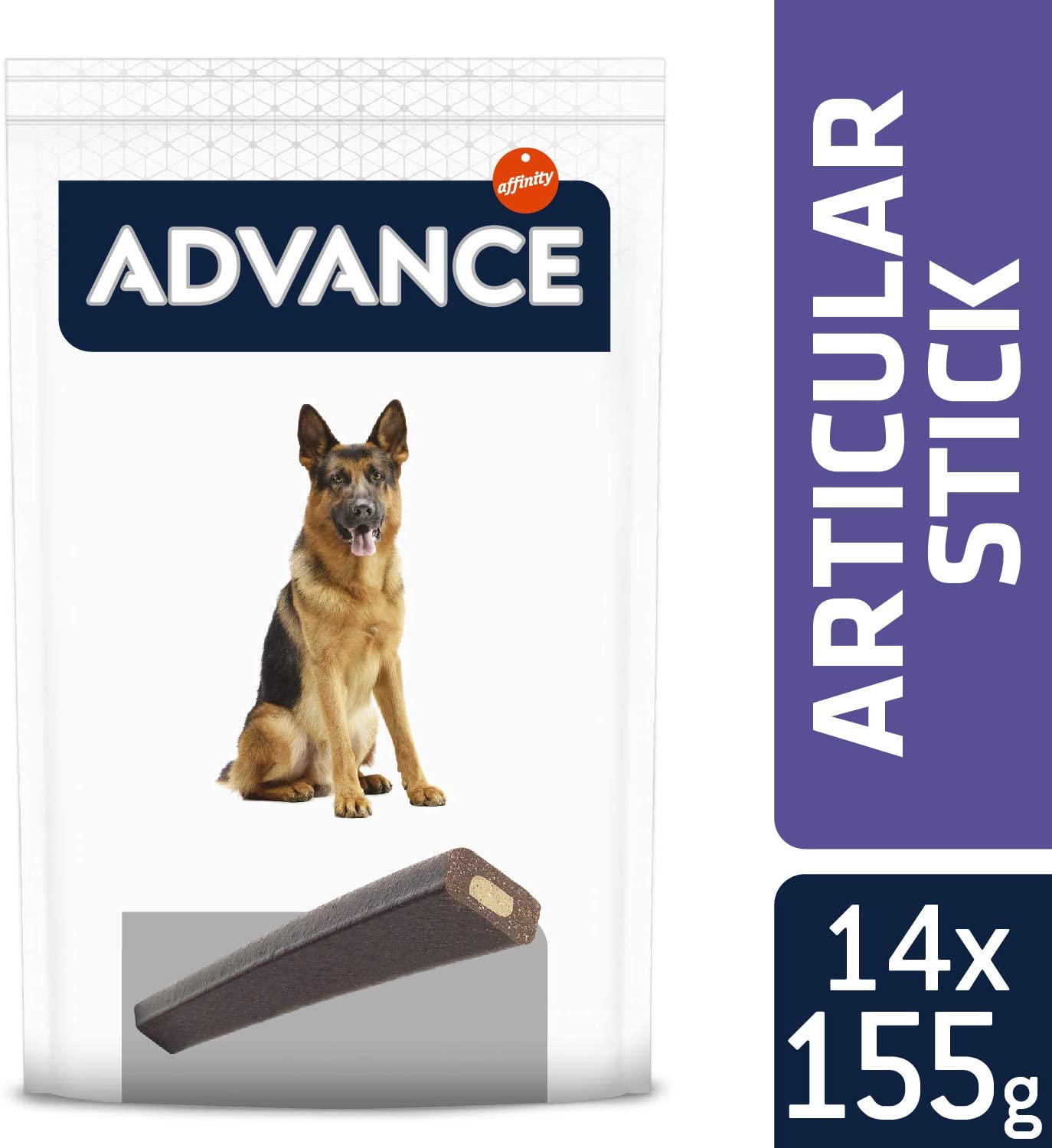  Advance Snacks Articular Stick para Perro - Paquete de 14 x 155 gr - Total 2170 gr 